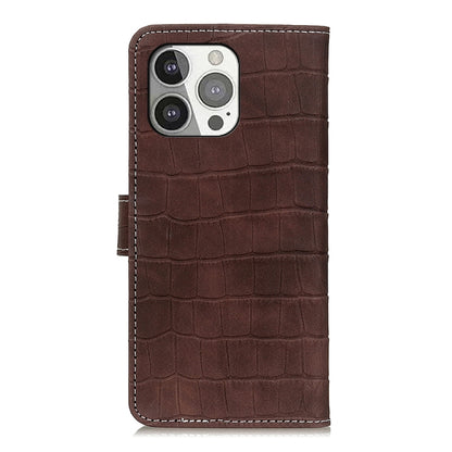 For iPhone 13 Pro Crocodile Texture Horizontal Flip Leather Case with Holder & Card Slots & Wallet (Brown) - iPhone 13 Pro Cases by buy2fix | Online Shopping UK | buy2fix