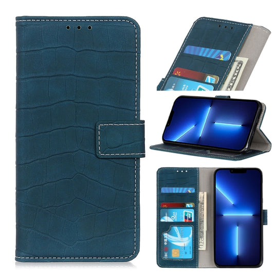 For iPhone 13 Pro Crocodile Texture Horizontal Flip Leather Case with Holder & Card Slots & Wallet (Dark Green) - iPhone 13 Pro Cases by buy2fix | Online Shopping UK | buy2fix
