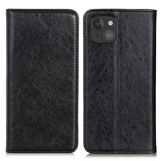 For iPhone 13 mini Magnetic Crazy Horse Texture Horizontal Flip Leather Case with Holder & Card Slots & Wallet (Black) - iPhone 13 mini Cases by buy2fix | Online Shopping UK | buy2fix