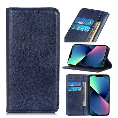 For iPhone 13 mini Magnetic Crazy Horse Texture Horizontal Flip Leather Case with Holder & Card Slots & Wallet (Blue) - iPhone 13 mini Cases by buy2fix | Online Shopping UK | buy2fix