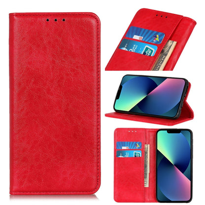 For iPhone 13 mini Magnetic Crazy Horse Texture Horizontal Flip Leather Case with Holder & Card Slots & Wallet (Red) - iPhone 13 mini Cases by buy2fix | Online Shopping UK | buy2fix