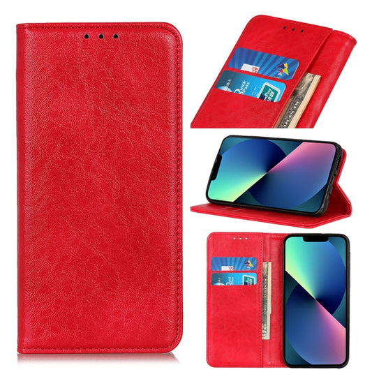 For iPhone 13 mini Magnetic Crazy Horse Texture Horizontal Flip Leather Case with Holder & Card Slots & Wallet (Red) - iPhone 13 mini Cases by buy2fix | Online Shopping UK | buy2fix