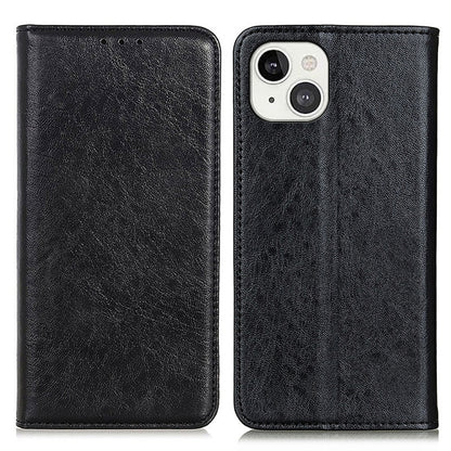 For iPhone 13 Magnetic Crazy Horse Texture Horizontal Flip Leather Case with Holder & Card Slots & Wallet(Black) - iPhone 13 Cases by buy2fix | Online Shopping UK | buy2fix