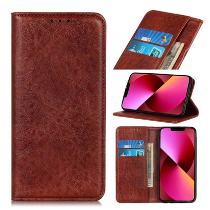 For iPhone 13 Magnetic Crazy Horse Texture Horizontal Flip Leather Case with Holder & Card Slots & Wallet(Brown) - iPhone 13 Cases by buy2fix | Online Shopping UK | buy2fix