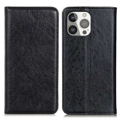 For iPhone 13 Pro Magnetic Crazy Horse Texture Horizontal Flip Leather Case with Holder & Card Slots & Wallet (Black) - iPhone 13 Pro Cases by buy2fix | Online Shopping UK | buy2fix