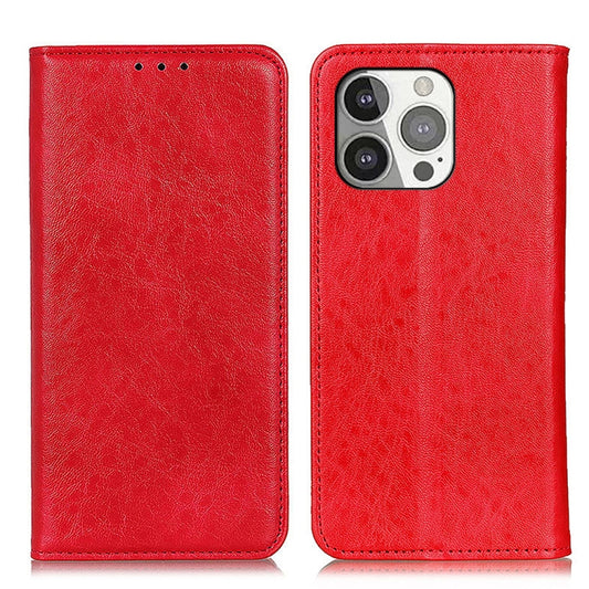 For iPhone 13 Pro Magnetic Crazy Horse Texture Horizontal Flip Leather Case with Holder & Card Slots & Wallet (Red) - iPhone 13 Pro Cases by buy2fix | Online Shopping UK | buy2fix