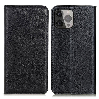 For iPhone 13 Pro Max Magnetic Crazy Horse Texture Horizontal Flip Leather Case with Holder & Card Slots & Wallet (Black) by buy2fix