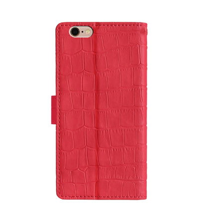 Skin Feel Crocodile Texture Magnetic Clasp Horizontal Flip PU Leather Case with Holder & Card Slots & Wallet For iPhone 6s / 6(Red) - More iPhone Cases by buy2fix | Online Shopping UK | buy2fix