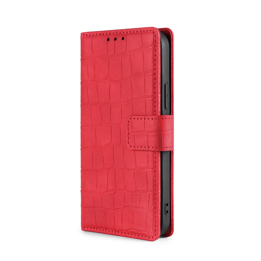For iPhone SE 2022 / SE 2020 / 8 / 7 Skin Feel Crocodile Texture Magnetic Clasp Horizontal Flip PU Leather Case with Holder & Card Slots & Wallet(Red) - iPhone SE 2022 / 2020 / 8 / 7 Cases by buy2fix | Online Shopping UK | buy2fix