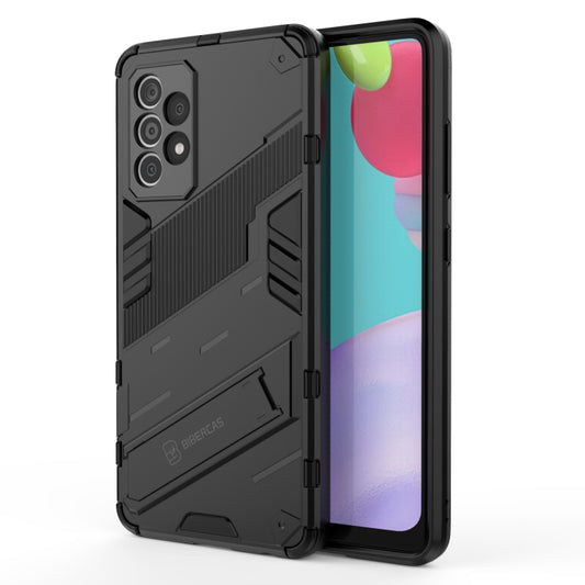 For Samsung Galaxy A52 5G Punk Armor 2 in 1 PC + TPU Shockproof Case with Invisible Holder(Black) by buy2fix