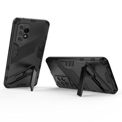 For Samsung Galaxy A52 5G Punk Armor 2 in 1 PC + TPU Shockproof Case with Invisible Holder(Black) by buy2fix