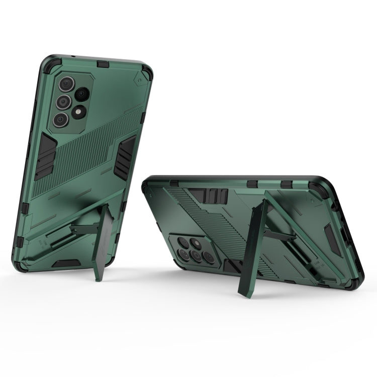 For Samsung Galaxy A52 5G Punk Armor 2 in 1 PC + TPU Shockproof Case with Invisible Holder(Green) by buy2fix