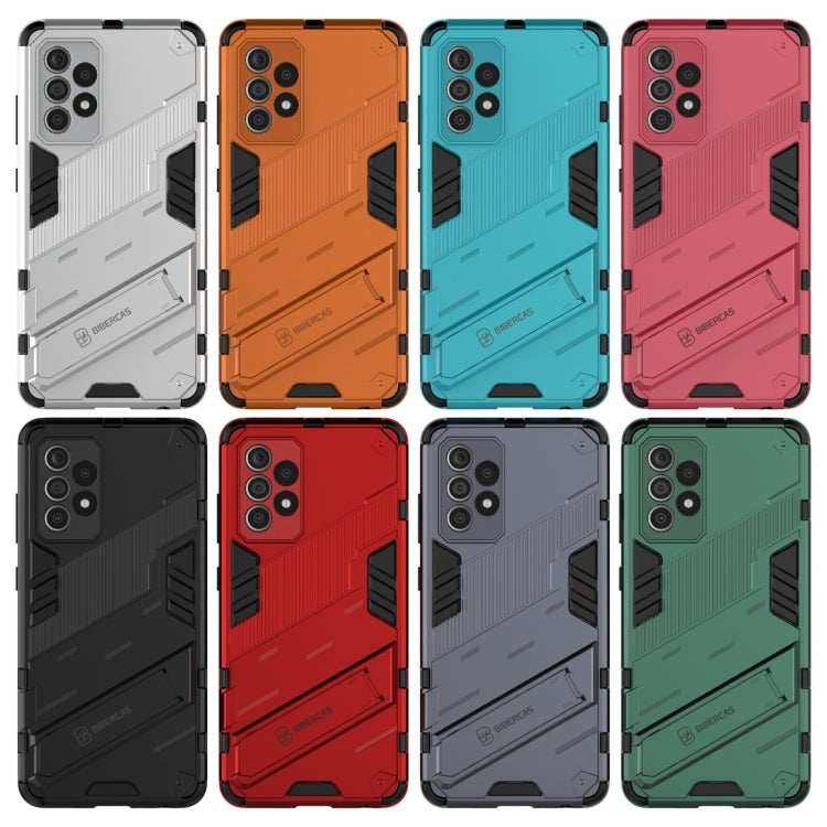 For Samsung Galaxy A52 5G Punk Armor 2 in 1 PC + TPU Shockproof Case with Invisible Holder(Green) by buy2fix