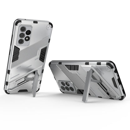 For Samsung Galaxy A52 5G Punk Armor 2 in 1 PC + TPU Shockproof Case with Invisible Holder(White) by buy2fix