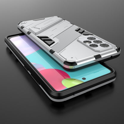 For Samsung Galaxy A52 5G Punk Armor 2 in 1 PC + TPU Shockproof Case with Invisible Holder(White) by buy2fix