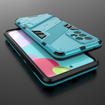 For Samsung Galaxy A52 5G Punk Armor 2 in 1 PC + TPU Shockproof Case with Invisible Holder(Blue) by buy2fix