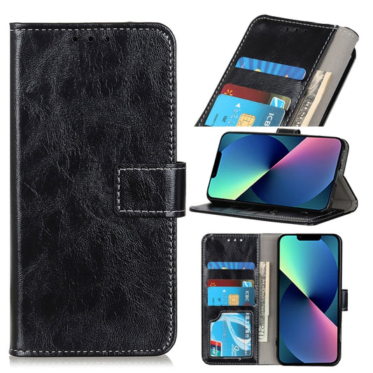 For iPhone 13 mini Retro Crazy Horse Texture Horizontal Flip Leather Case with Holder & Card Slots & Photo Frame & Wallet (Black) - iPhone 13 mini Cases by buy2fix | Online Shopping UK | buy2fix