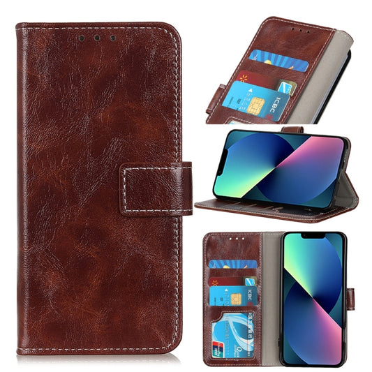 For iPhone 13 mini Retro Crazy Horse Texture Horizontal Flip Leather Case with Holder & Card Slots & Photo Frame & Wallet (Brown) - iPhone 13 mini Cases by buy2fix | Online Shopping UK | buy2fix