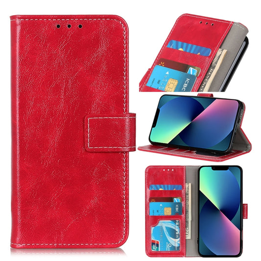For iPhone 13 mini Retro Crazy Horse Texture Horizontal Flip Leather Case with Holder & Card Slots & Photo Frame & Wallet (Red) - iPhone 13 mini Cases by buy2fix | Online Shopping UK | buy2fix