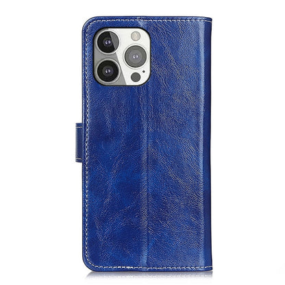 For iPhone 13 Pro Retro Crazy Horse Texture Horizontal Flip Leather Case with Holder & Card Slots & Photo Frame & Wallet (Blue) - iPhone 13 Pro Cases by buy2fix | Online Shopping UK | buy2fix