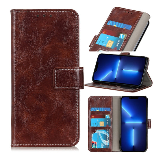 For iPhone 13 Pro Retro Crazy Horse Texture Horizontal Flip Leather Case with Holder & Card Slots & Photo Frame & Wallet (Brown) - iPhone 13 Pro Cases by buy2fix | Online Shopping UK | buy2fix
