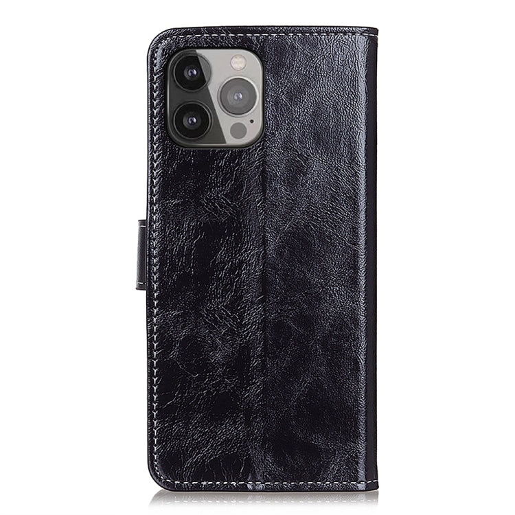 For iPhone 13 Pro Max Retro Crazy Horse Texture Horizontal Flip Leather Case with Holder & Card Slots & Photo Frame & Wallet (Black) by buy2fix