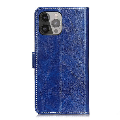 For iPhone 13 Pro Max Retro Crazy Horse Texture Horizontal Flip Leather Case with Holder & Card Slots & Photo Frame & Wallet (Blue) by buy2fix