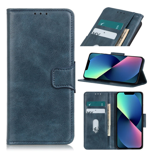 For iPhone 13 mini Mirren Crazy Horse Texture Horizontal Flip Leather Case with Holder & Card Slots & Wallet (Blue) - iPhone 13 mini Cases by buy2fix | Online Shopping UK | buy2fix