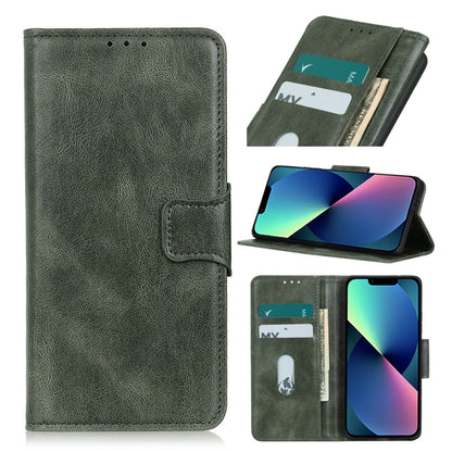 For iPhone 13 mini Mirren Crazy Horse Texture Horizontal Flip Leather Case with Holder & Card Slots & Wallet (Green) - iPhone 13 mini Cases by buy2fix | Online Shopping UK | buy2fix