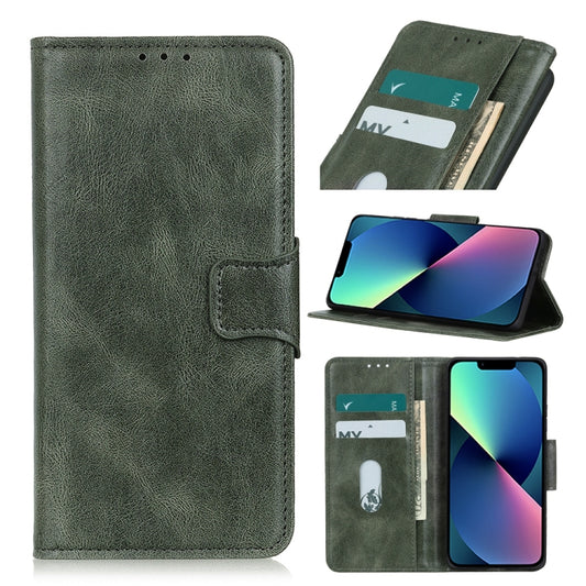 For iPhone 13 mini Mirren Crazy Horse Texture Horizontal Flip Leather Case with Holder & Card Slots & Wallet (Green) - iPhone 13 mini Cases by buy2fix | Online Shopping UK | buy2fix