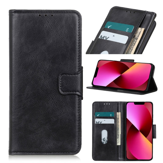 For iPhone 13 Mirren Crazy Horse Texture Horizontal Flip Leather Case with Holder & Card Slots & Wallet(Black) - iPhone 13 Cases by buy2fix | Online Shopping UK | buy2fix