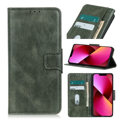 For iPhone 13 Mirren Crazy Horse Texture Horizontal Flip Leather Case with Holder & Card Slots & Wallet(Green) - iPhone 13 Cases by buy2fix | Online Shopping UK | buy2fix