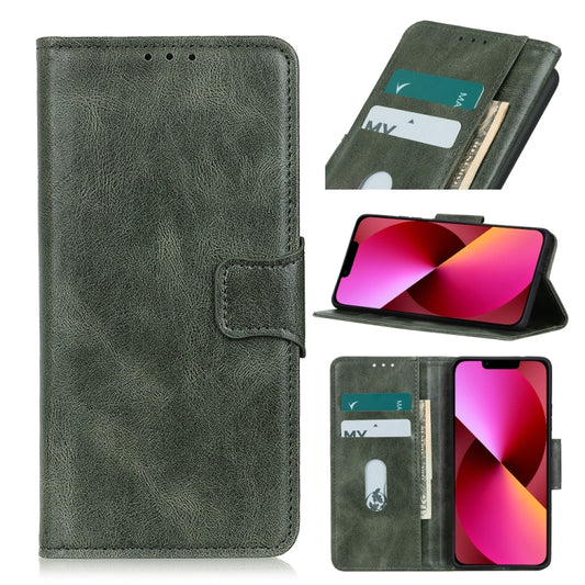 For iPhone 13 Mirren Crazy Horse Texture Horizontal Flip Leather Case with Holder & Card Slots & Wallet(Green) - iPhone 13 Cases by buy2fix | Online Shopping UK | buy2fix
