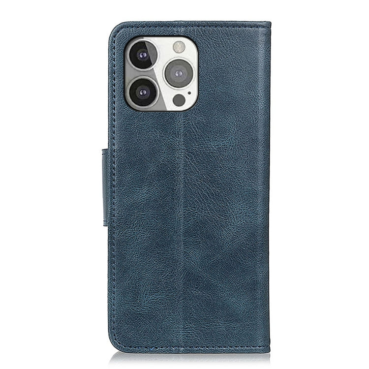 For iPhone 13 Pro Mirren Crazy Horse Texture Horizontal Flip Leather Case with Holder & Card Slots & Wallet (Blue) - iPhone 13 Pro Cases by buy2fix | Online Shopping UK | buy2fix