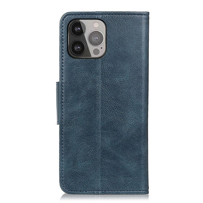 For iPhone 13 Pro Max Mirren Crazy Horse Texture Horizontal Flip Leather Case with Holder & Card Slots & Wallet (Blue) by buy2fix