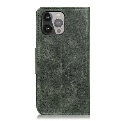 For iPhone 13 Pro Max Mirren Crazy Horse Texture Horizontal Flip Leather Case with Holder & Card Slots & Wallet (Green) by buy2fix
