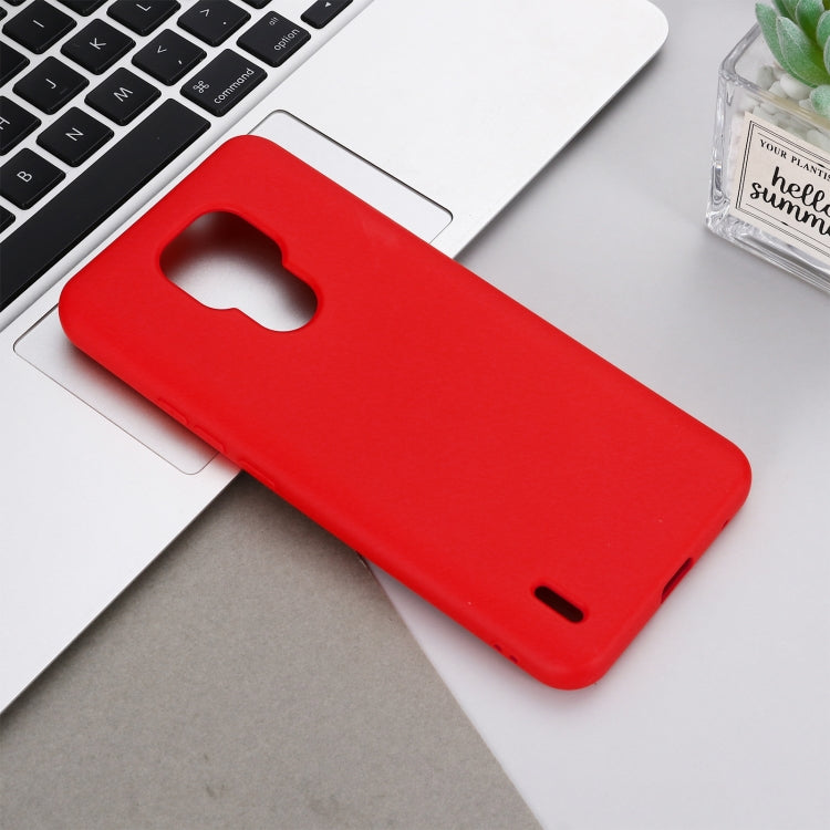 For Motorola Moto E7 2020 Pure Color Liquid Silicone Shockproof Full Coverage Case(Red) - Motorola Cases by buy2fix | Online Shopping UK | buy2fix