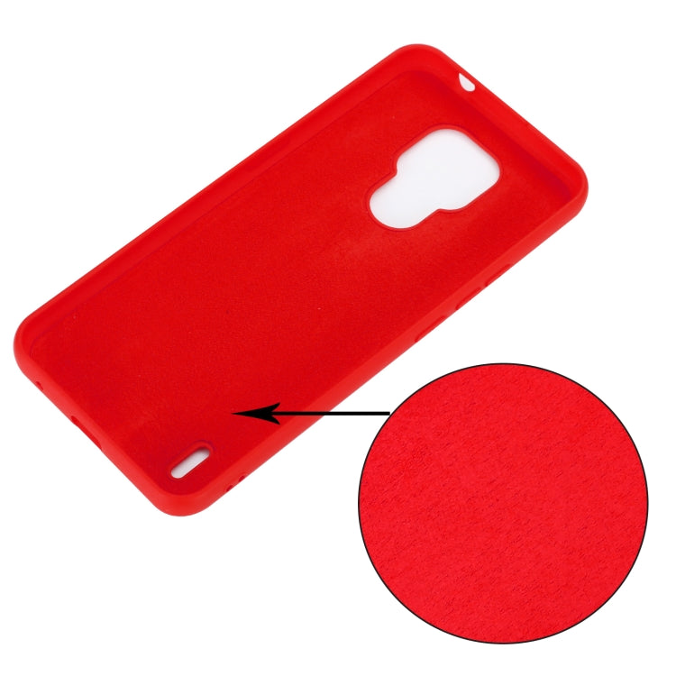 For Motorola Moto E7 2020 Pure Color Liquid Silicone Shockproof Full Coverage Case(Red) - Motorola Cases by buy2fix | Online Shopping UK | buy2fix