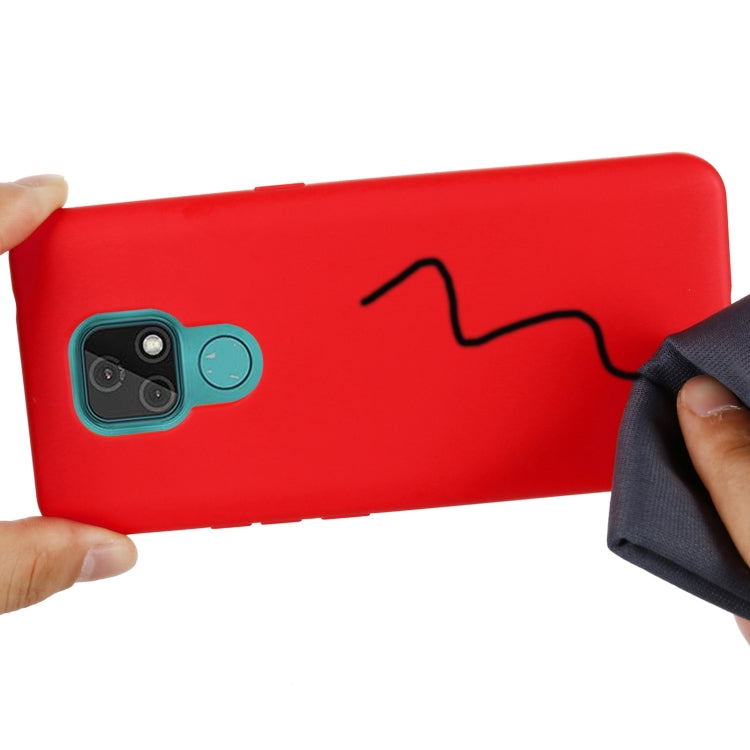 For Motorola Moto E7 2020 Pure Color Liquid Silicone Shockproof Full Coverage Case(Red) - Motorola Cases by buy2fix | Online Shopping UK | buy2fix