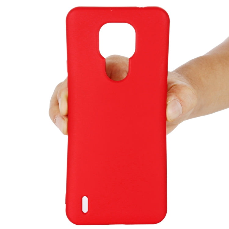 For Motorola Moto E7 2020 Pure Color Liquid Silicone Shockproof Full Coverage Case(Red) - Motorola Cases by buy2fix | Online Shopping UK | buy2fix