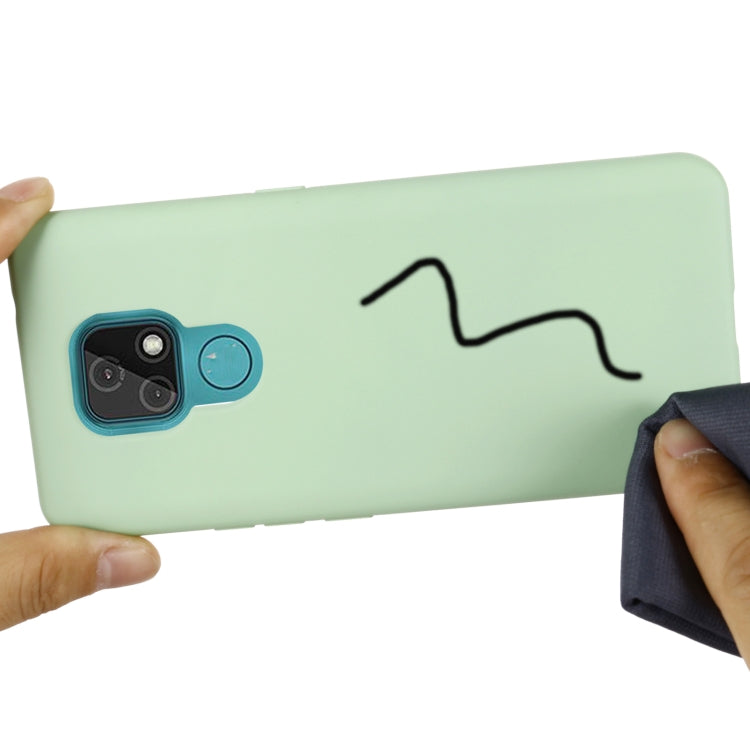 For Motorola Moto E7 2020 Pure Color Liquid Silicone Shockproof Full Coverage Case(Green) - Motorola Cases by buy2fix | Online Shopping UK | buy2fix