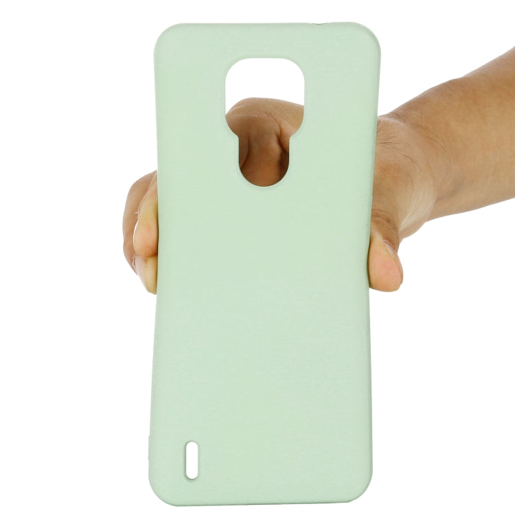 For Motorola Moto E7 2020 Pure Color Liquid Silicone Shockproof Full Coverage Case(Green) - Motorola Cases by buy2fix | Online Shopping UK | buy2fix