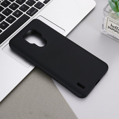 For Motorola Moto E7 2020 Pure Color Liquid Silicone Shockproof Full Coverage Case(Black) - Motorola Cases by buy2fix | Online Shopping UK | buy2fix