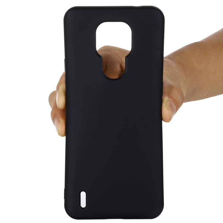 For Motorola Moto E7 2020 Pure Color Liquid Silicone Shockproof Full Coverage Case(Black) - Motorola Cases by buy2fix | Online Shopping UK | buy2fix