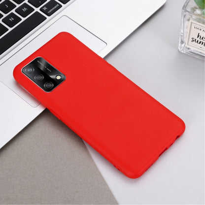 For OPPO A74 4G / F19 Pure Color Liquid Silicone Shockproof Full Coverage Case(Red) by buy2fix