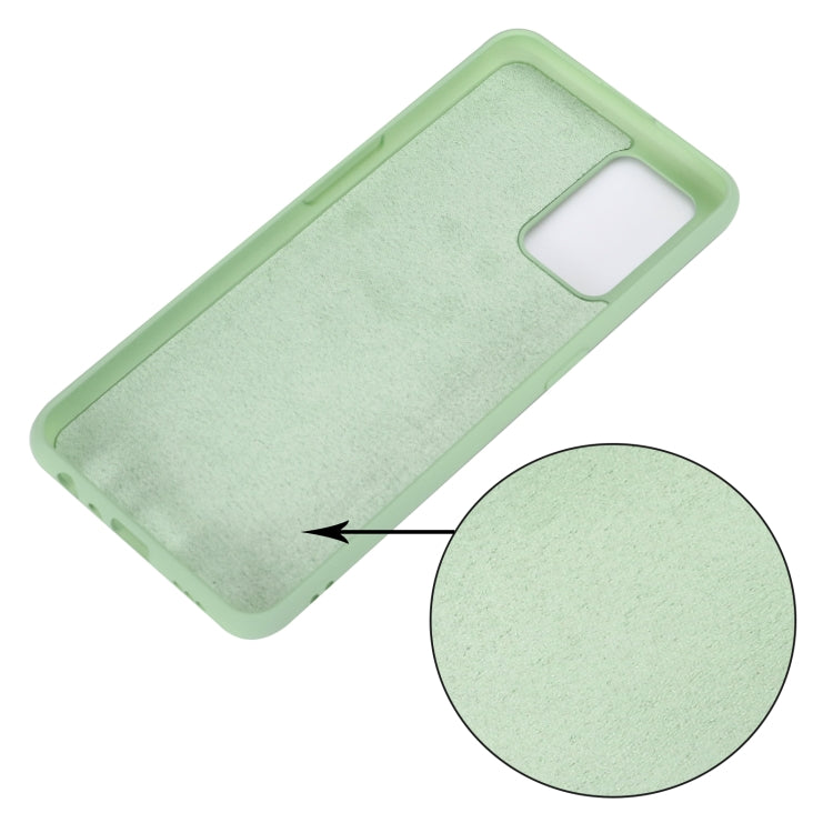 For OPPO A74 4G / F19 Pure Color Liquid Silicone Shockproof Full Coverage Case(Green) by buy2fix