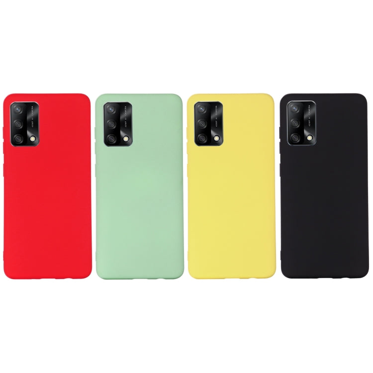 For OPPO A74 4G / F19 Pure Color Liquid Silicone Shockproof Full Coverage Case(Green) by buy2fix