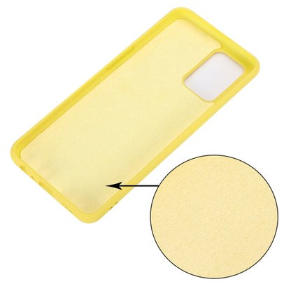 For OPPO A74 4G / F19 Pure Color Liquid Silicone Shockproof Full Coverage Case(Yellow) by buy2fix