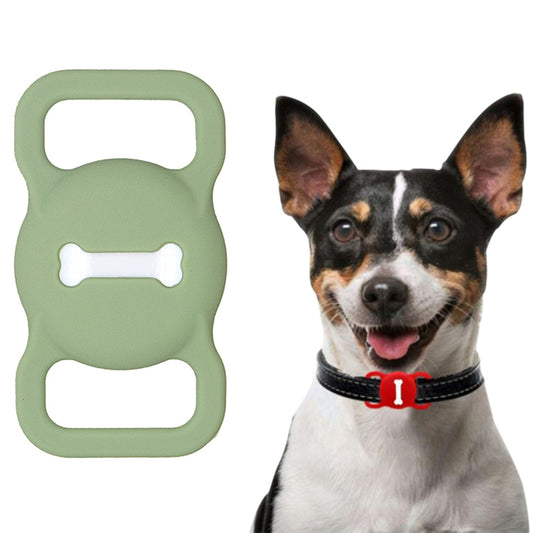 Shockproof Anti-scratch Silicone Case Protective Cover, Style: Bones, Model:For AirTag(Olive Green) - Other by buy2fix | Online Shopping UK | buy2fix