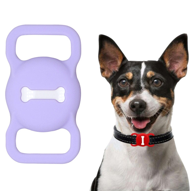 Shockproof Anti-scratch Silicone Case Protective Cover, Style: Bones, Model:For AirTag(Purple) - Other by buy2fix | Online Shopping UK | buy2fix